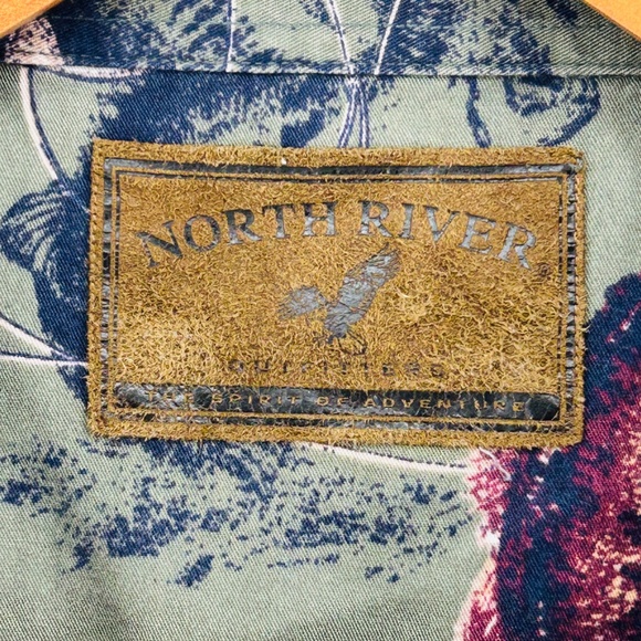 North River Outfitters Green Fish Trout Cotton Long Sleeve Button Down Size M - Picture 8 of 8